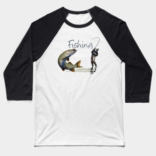 Fishing Baseball T-Shirt